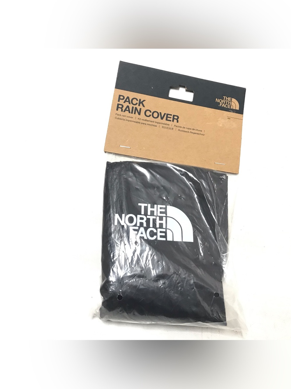 The North Face Pack Rain Cover Waterproof Backpack Rucksack Cover Black XS New